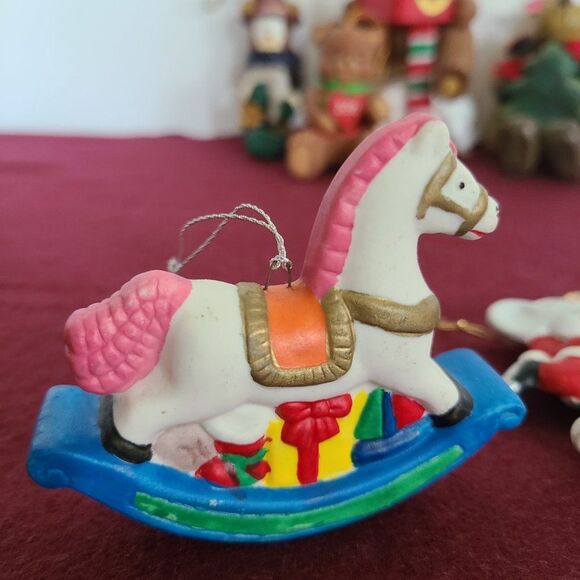 Vintage Christmas Animals Ornaments and Stocking Hanger Bundle Nine Items Lot - Picture 11 of 16